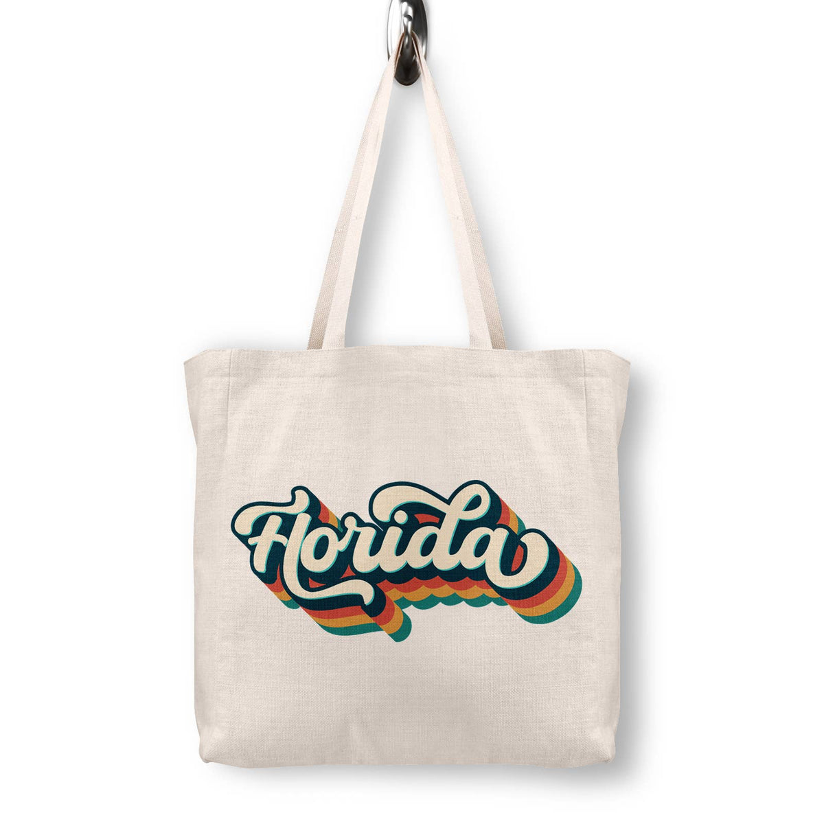 Retro Florida Canvas Tote Bag