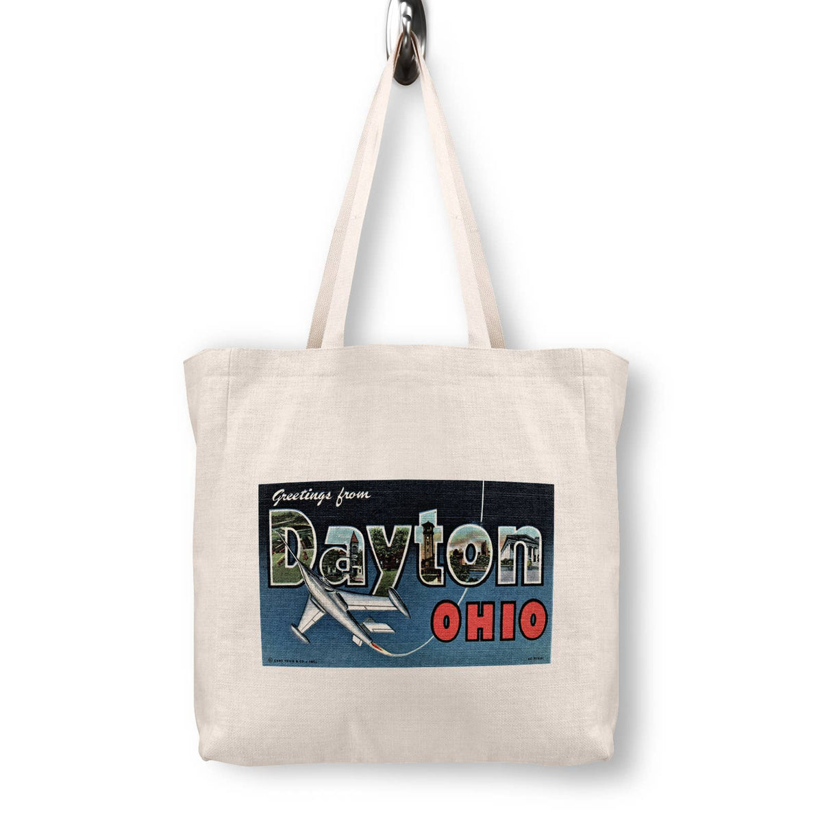 Dayton Ohio Vintage Postcard Canvas Tote Bag