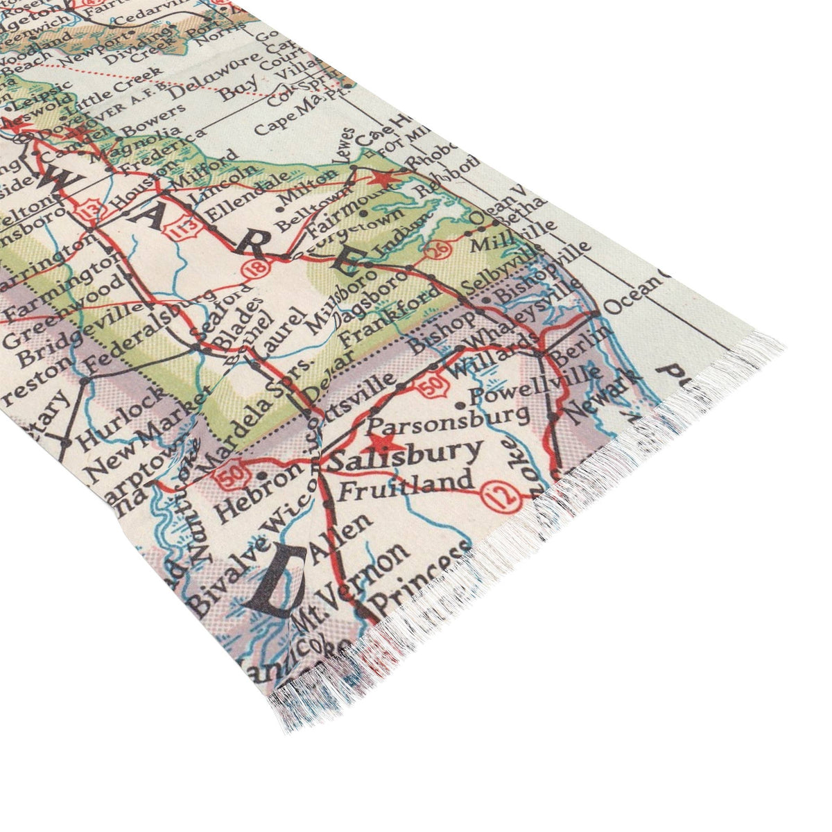 Delaware Map Travel Scarf view 3