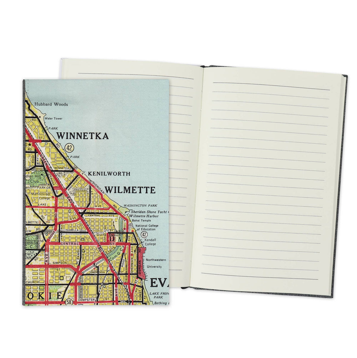 Wilmette Illinois Vintage Map Travel Journal