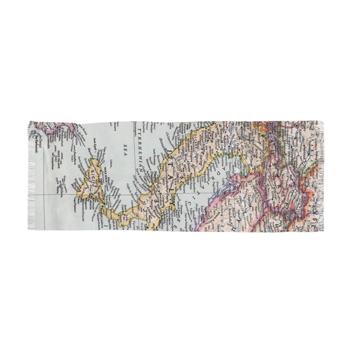 Italy Map Travel Scarf view 3