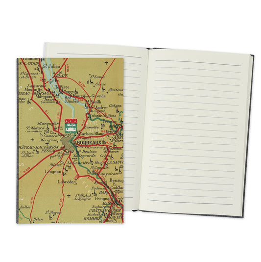 Bordeaux France Vintage Map Travel Journal