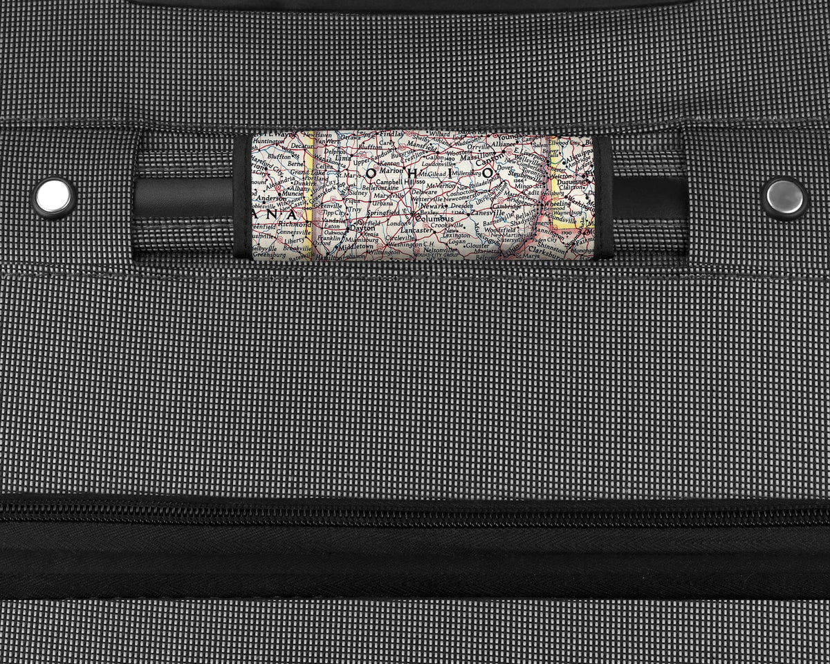 Ohio Map Suitcase Spotter Luggage Handle Wrap
