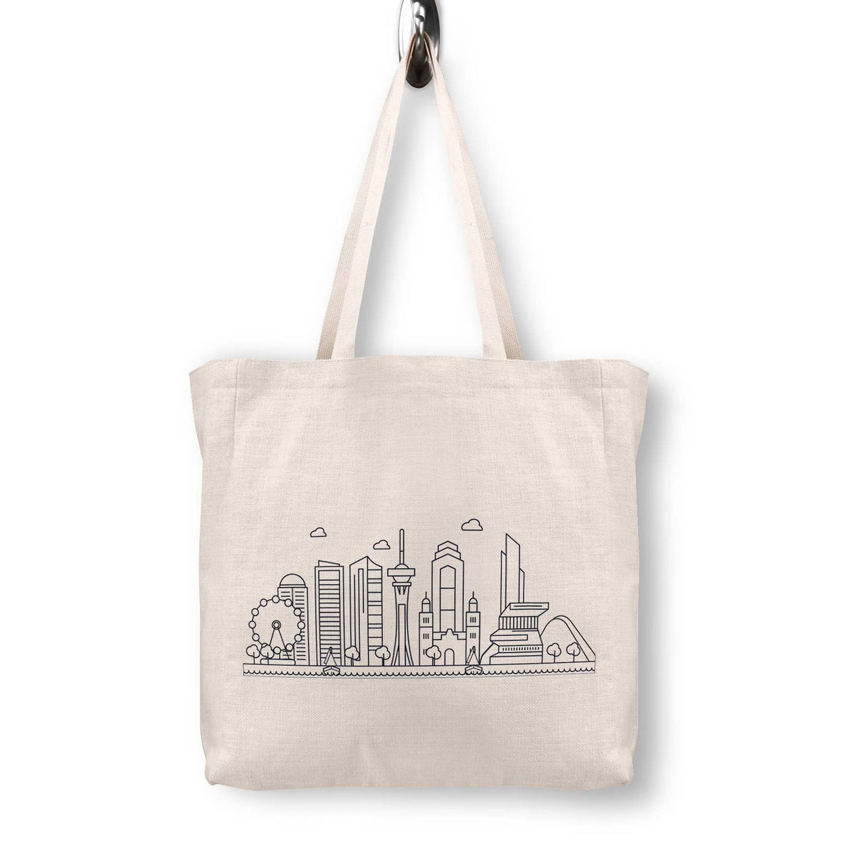 Seattle Washington Skyline Canvas Tote Bag