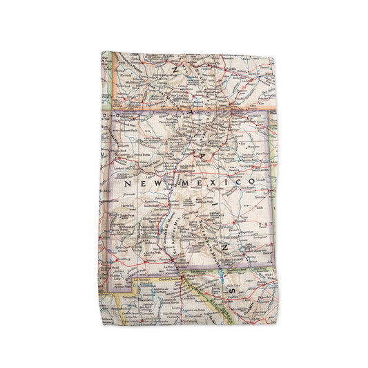 New Mexico map tea towel