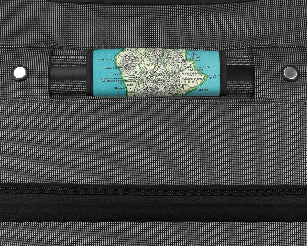 Hawaii Big Island Map Suitcase Spotter Luggage Handle Wrap view 2
