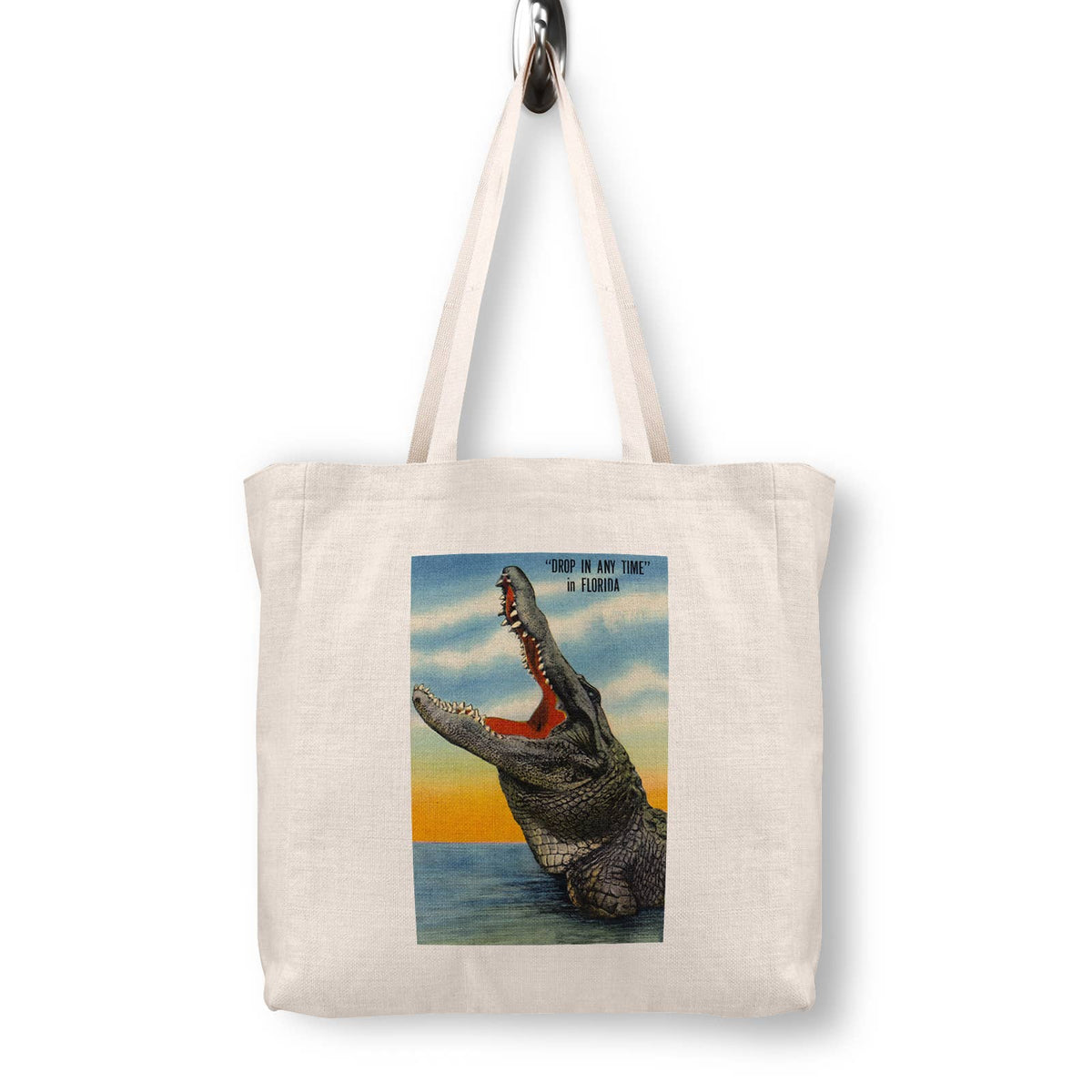 Florida Alligator Canvas Tote Bag
