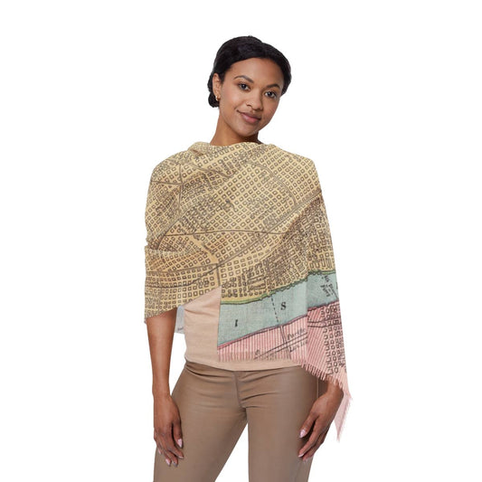 New Orleans Louisiana Map Travel Scarf