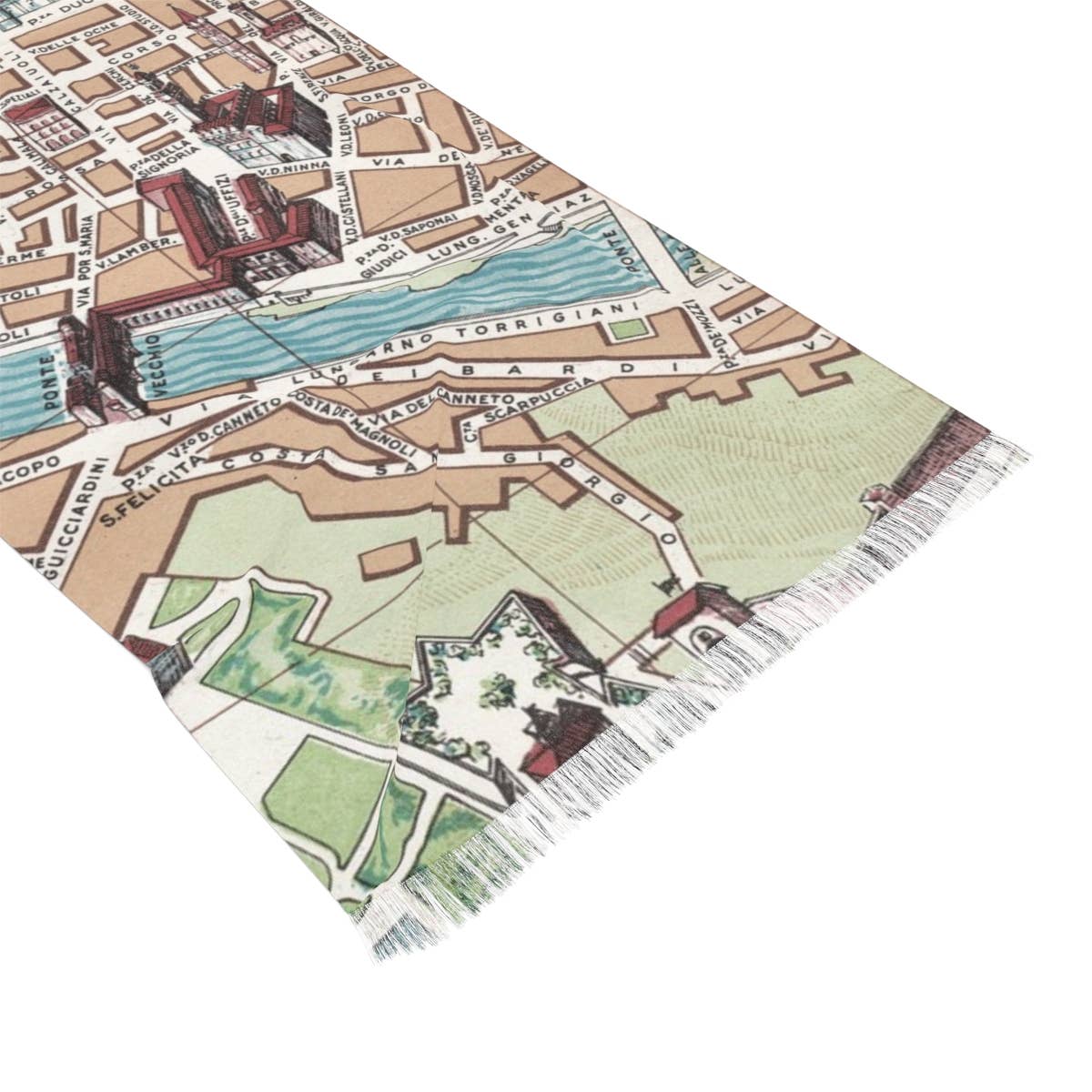 Florence Italy Map Travel Scarf view 3