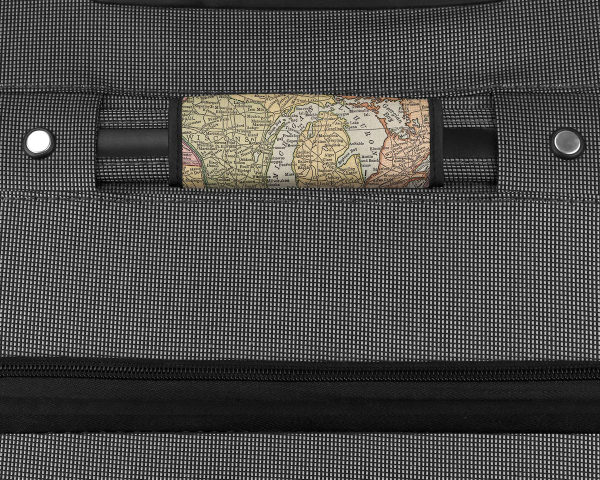 Michigan Map Suitcase Spotter Luggage Handle Wrap