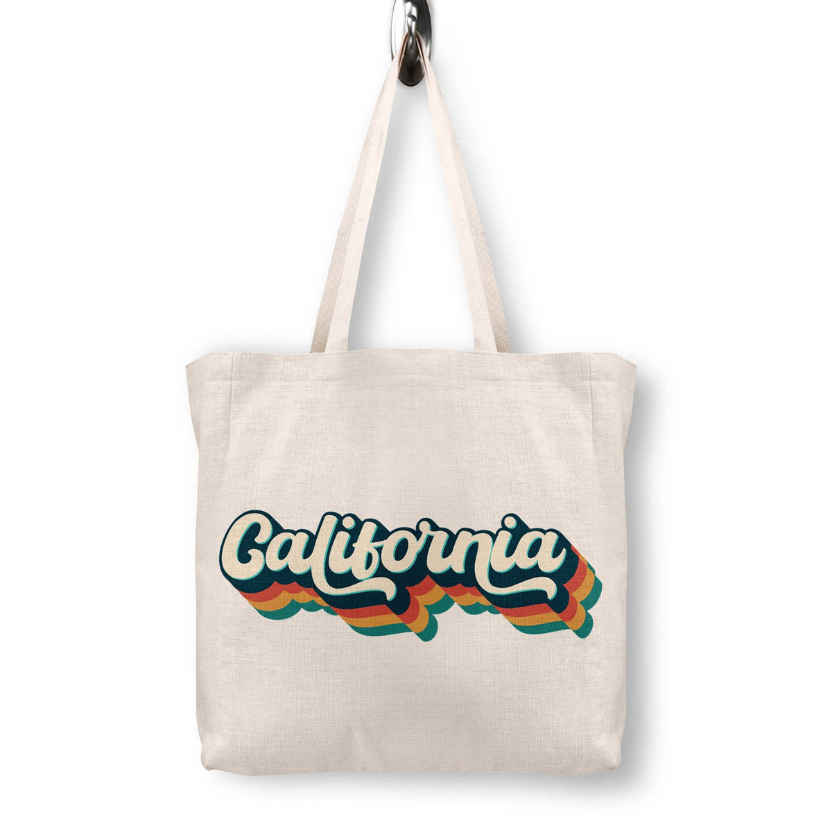 Retro California Canvas Tote Bag