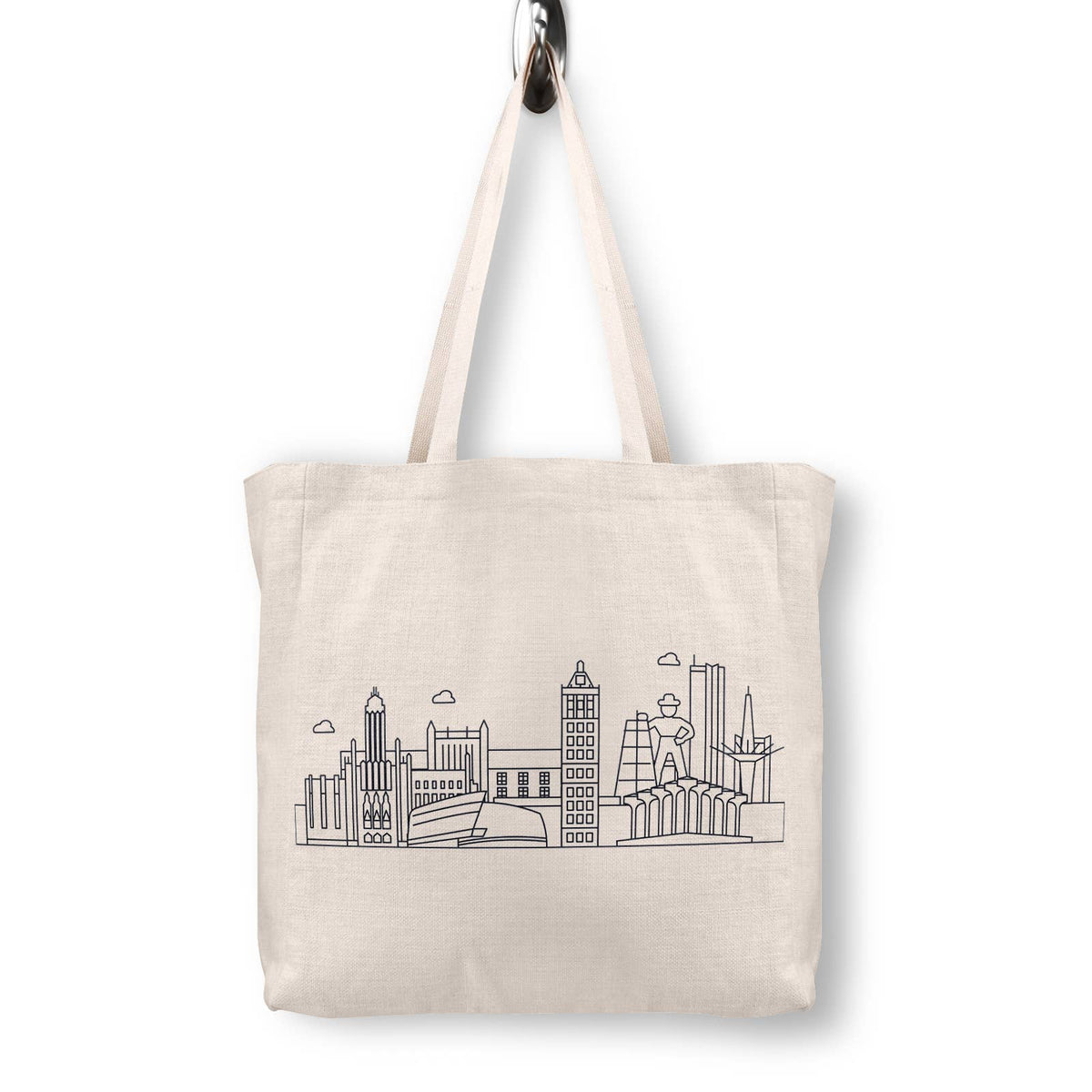 Tulsa Oklahoma Skyline Canvas Tote Bag