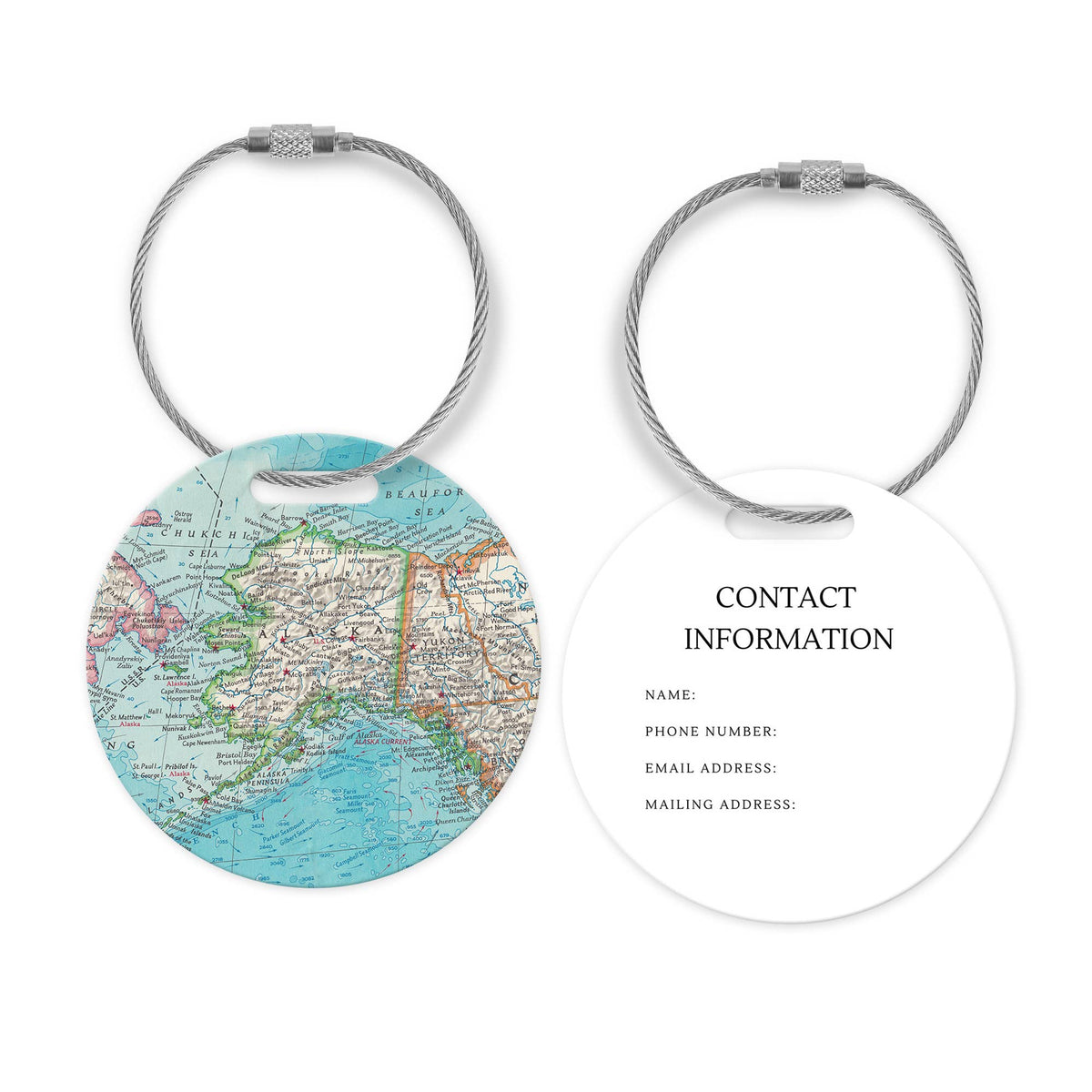 Alaska Map Luggage Tag