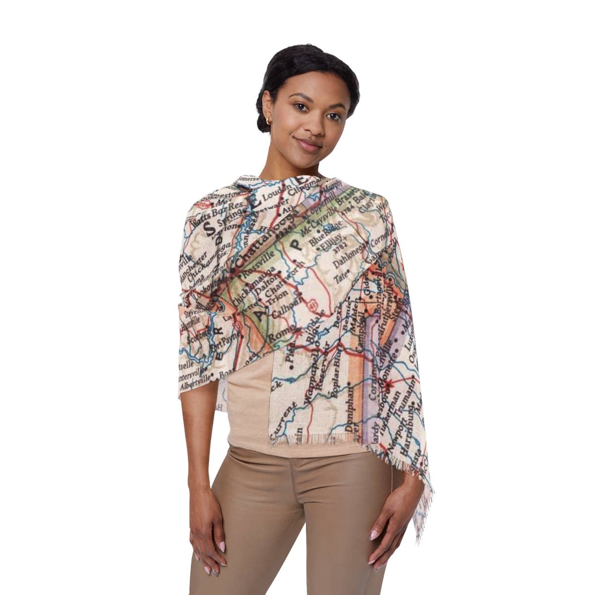 Tennessee Map Travel Scarf view 4