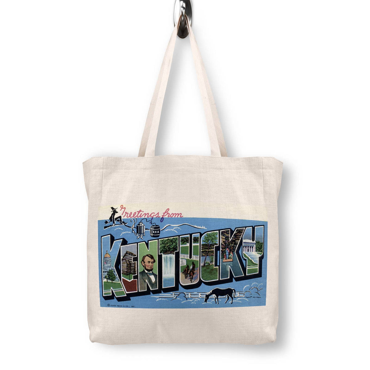 Kentucky Vintage Postcard Canvas Tote Bag