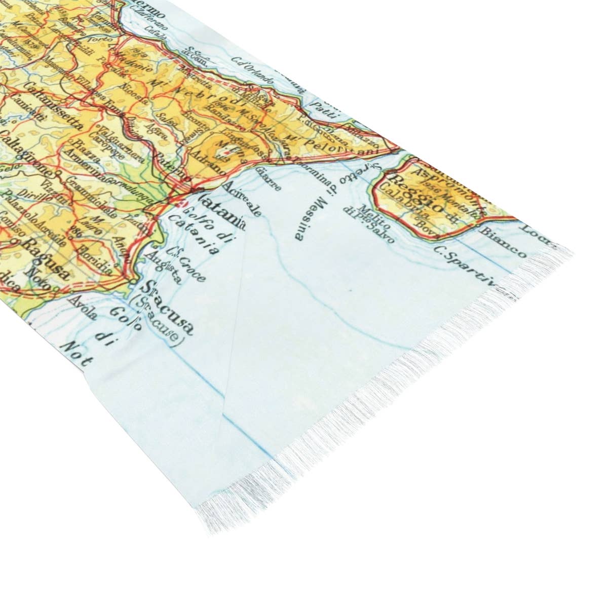 Sicily Map Travel Scarf view 4