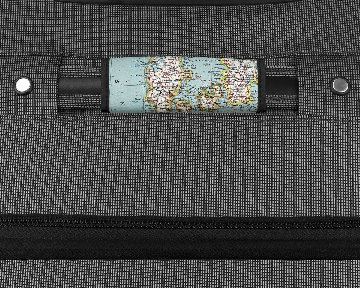 Denmark Map Suitcase Spotter Luggage Handle Wrap