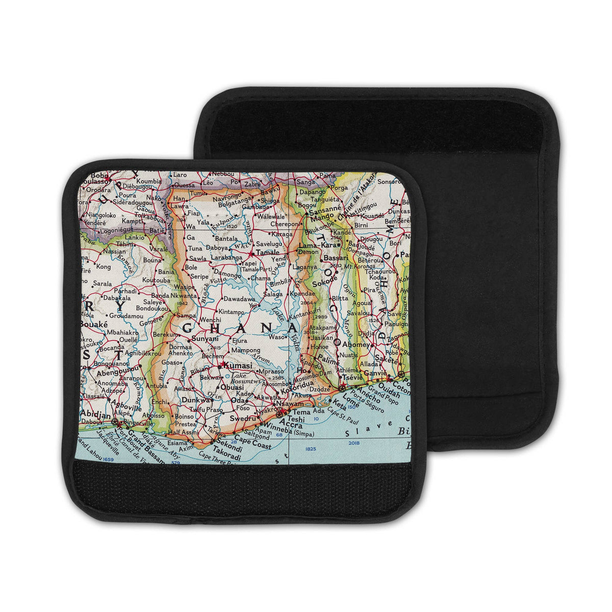 Ghana Map Luggage Tag and Handle Wrap view 3