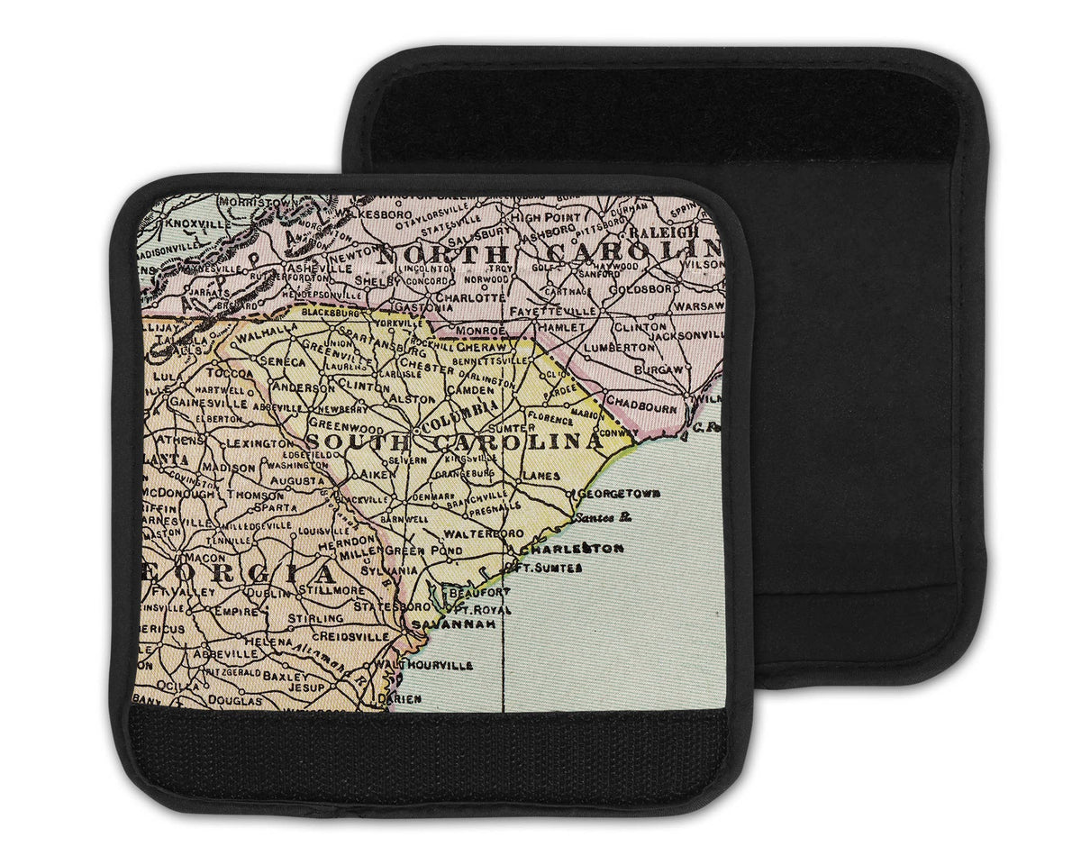 South Carolina Map Suitcase Spotter Luggage Handle Wrap view 2
