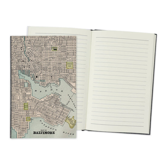 Baltimore Maryland Vintage Map Travel Journal