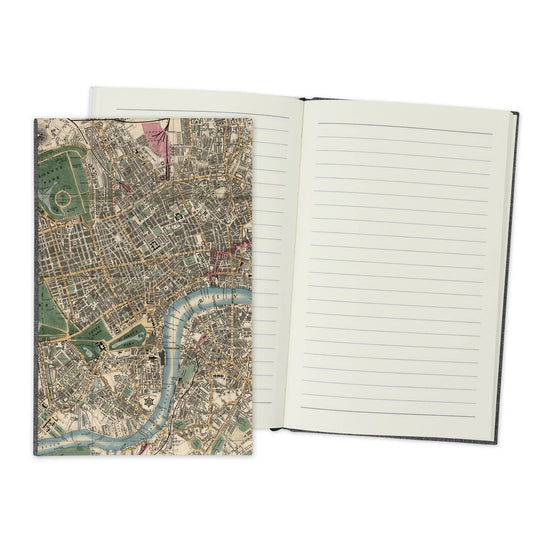London England Vintage Map Guest Book Journal