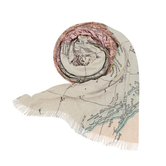 Tuscany Italy Map Travel Scarf view 2