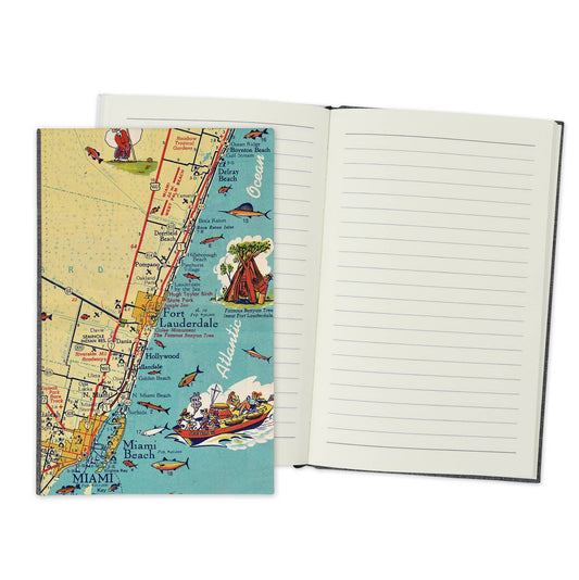 Fort Lauderdale Florida Vintage Map Travel Journal