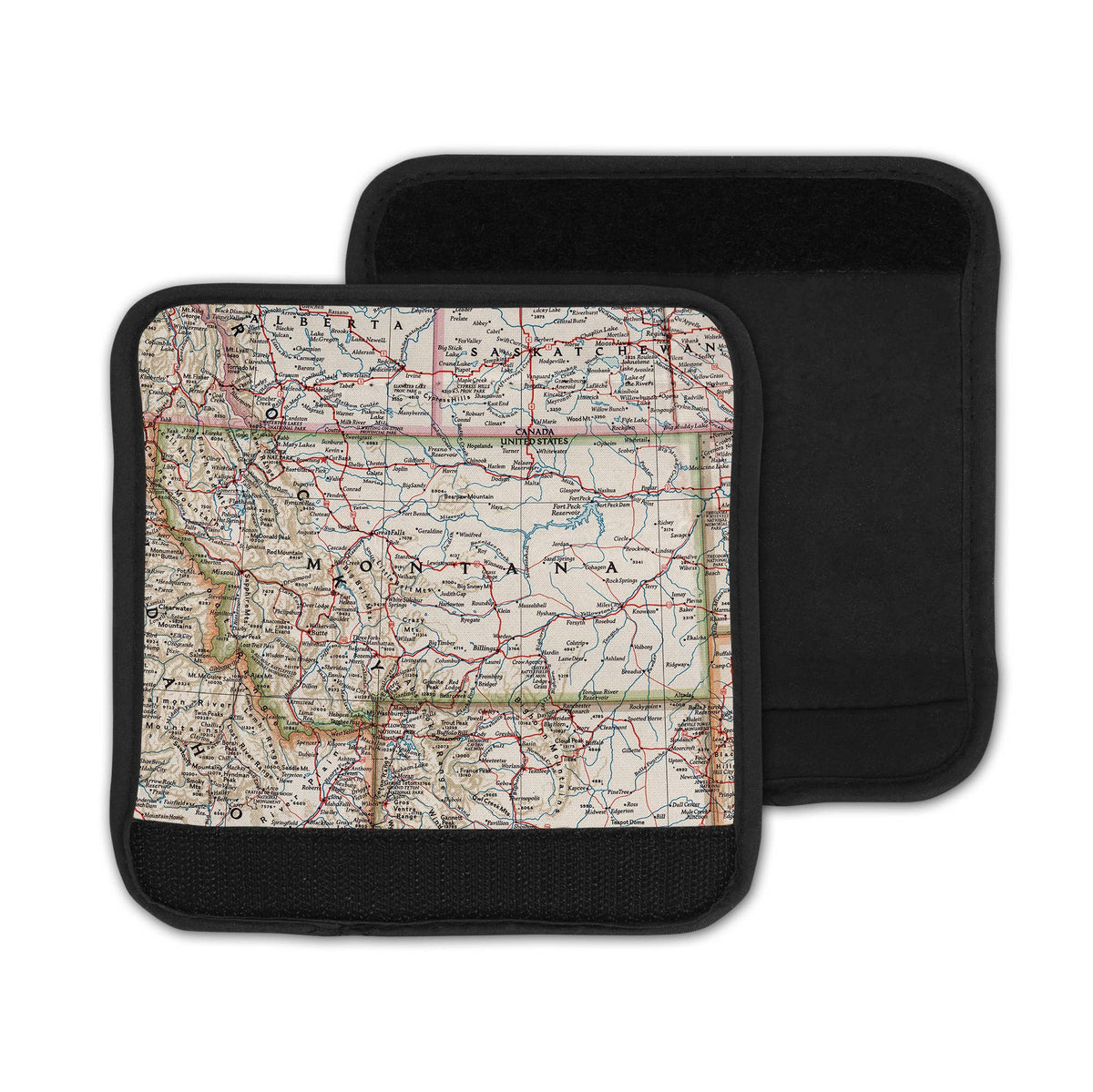 Montana Map Suitcase Spotter Luggage Handle Wrap view 2