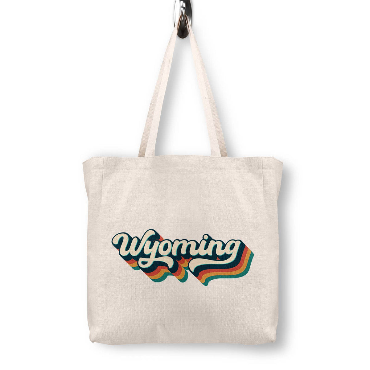 Retro Wyoming Canvas Tote Bag
