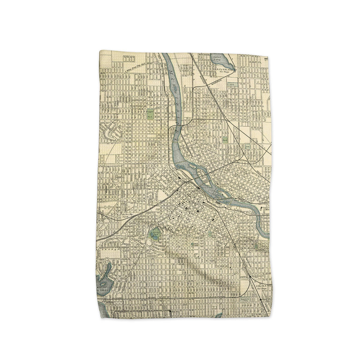 Minneapolis Minnesota map tea towel