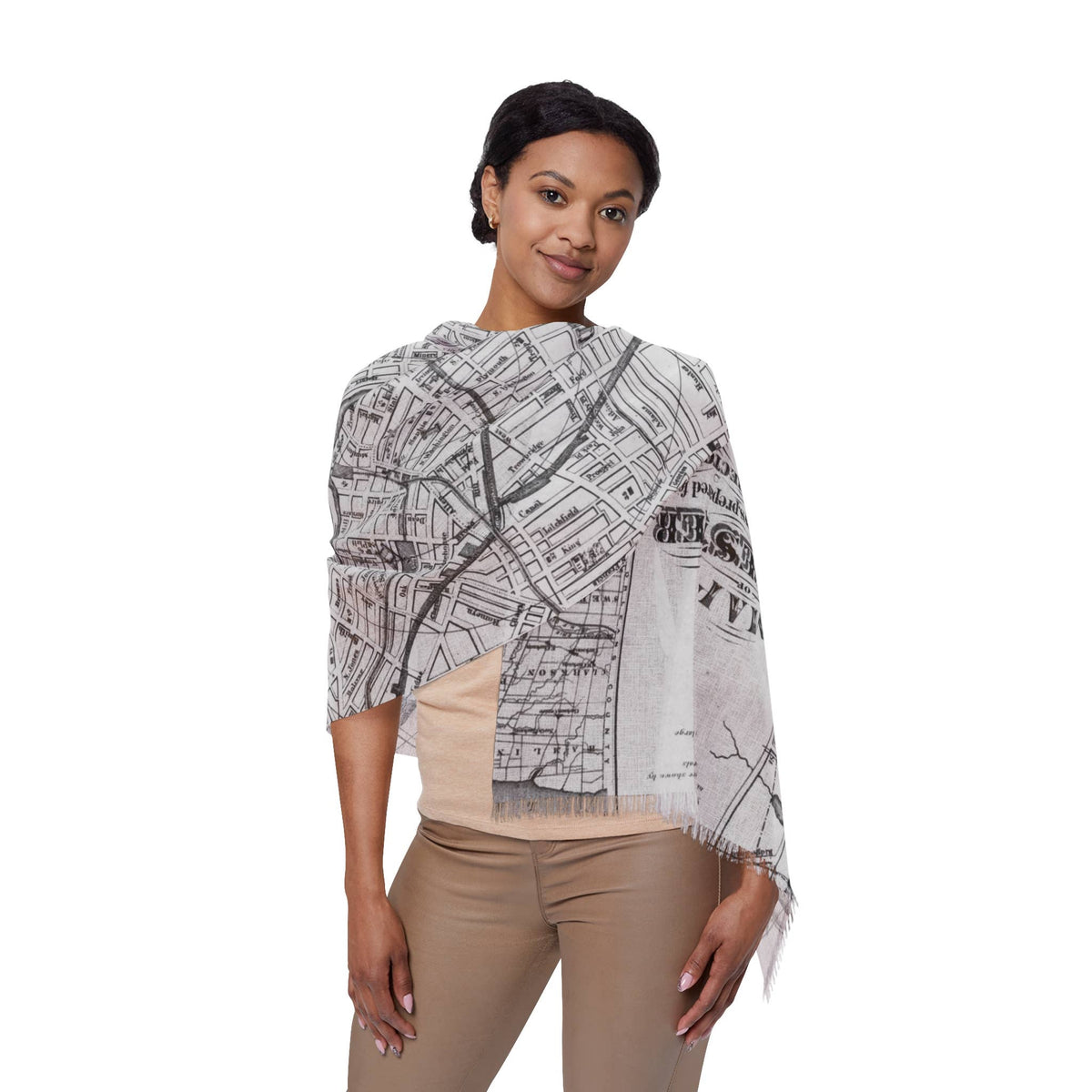 Rochester New York Map Travel Scarf view 3