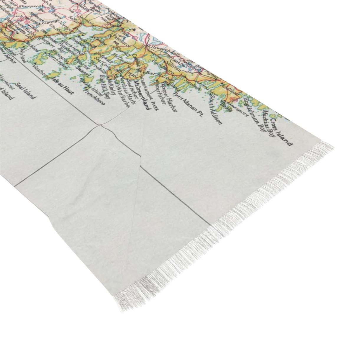 Maine Coast Map Travel Scarf view 4