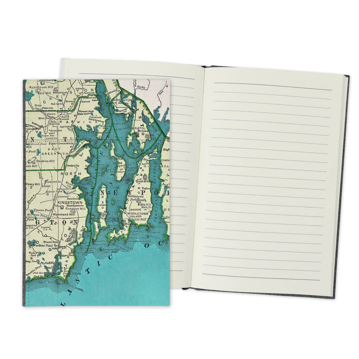 Narragansett Bay Rhode Island Vintage Map Travel Journal