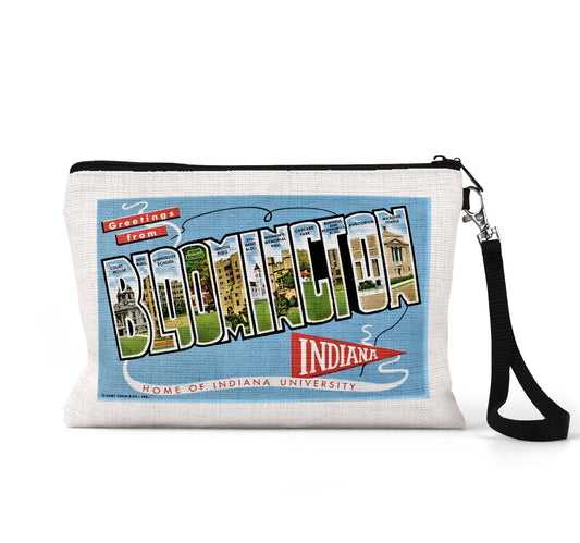 Bloomington Indiana University wristlet travel pouch