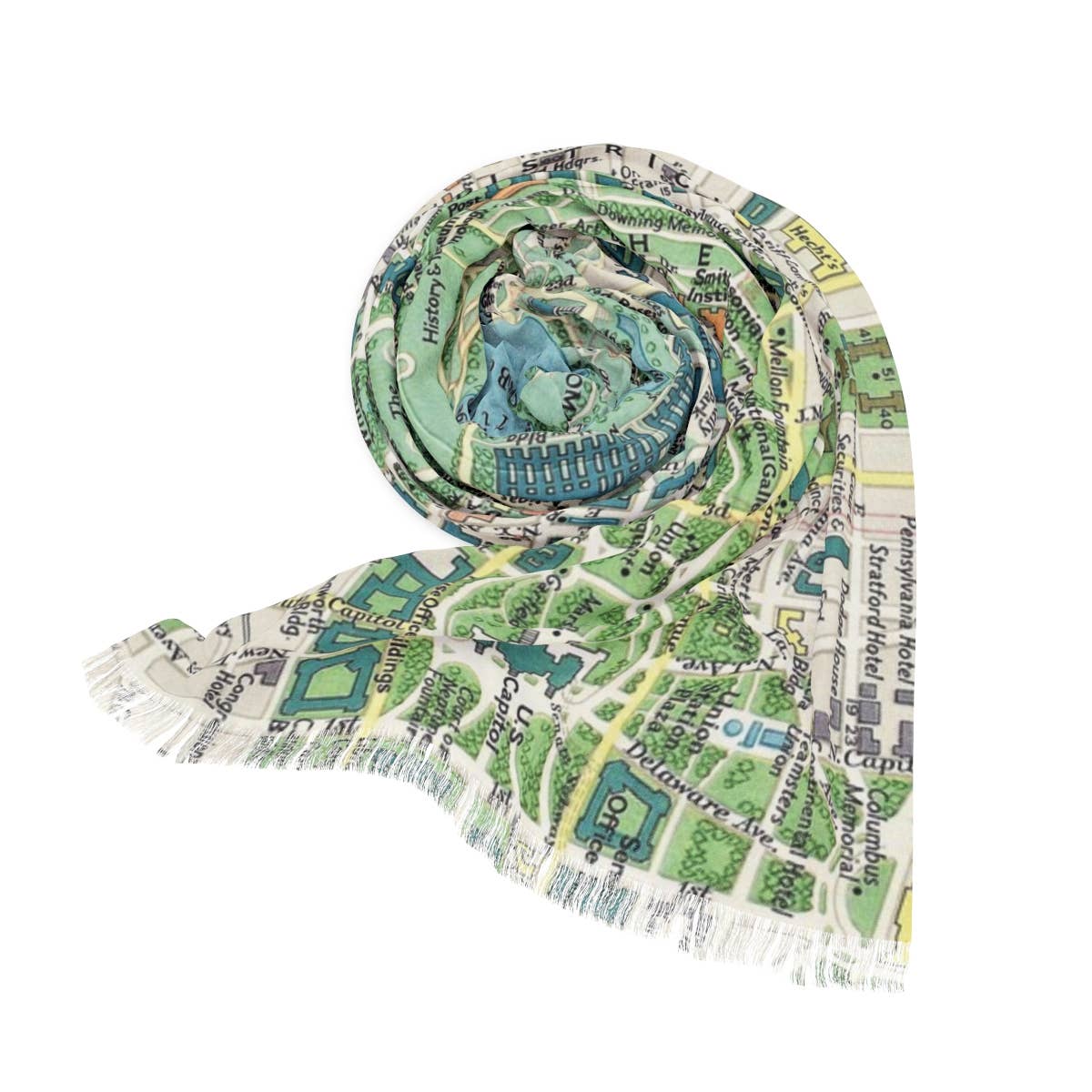 Washington DC Map Travel Scarf view 4