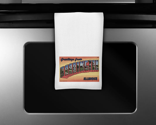 Barrington Illinois map tea towel