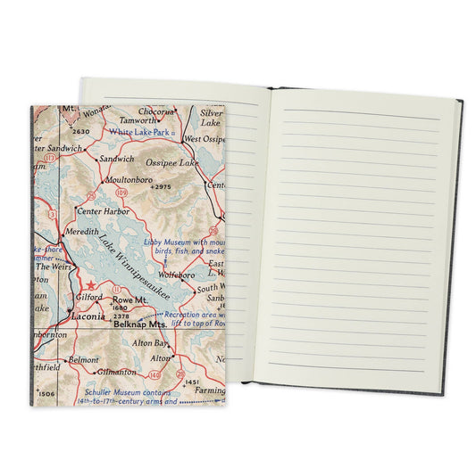 Lake Winnipesaukee New Hampshire Vintage Map Travel Journal