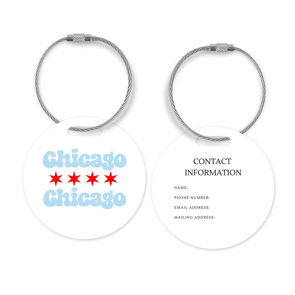 Chicago Flag Luggage Tag