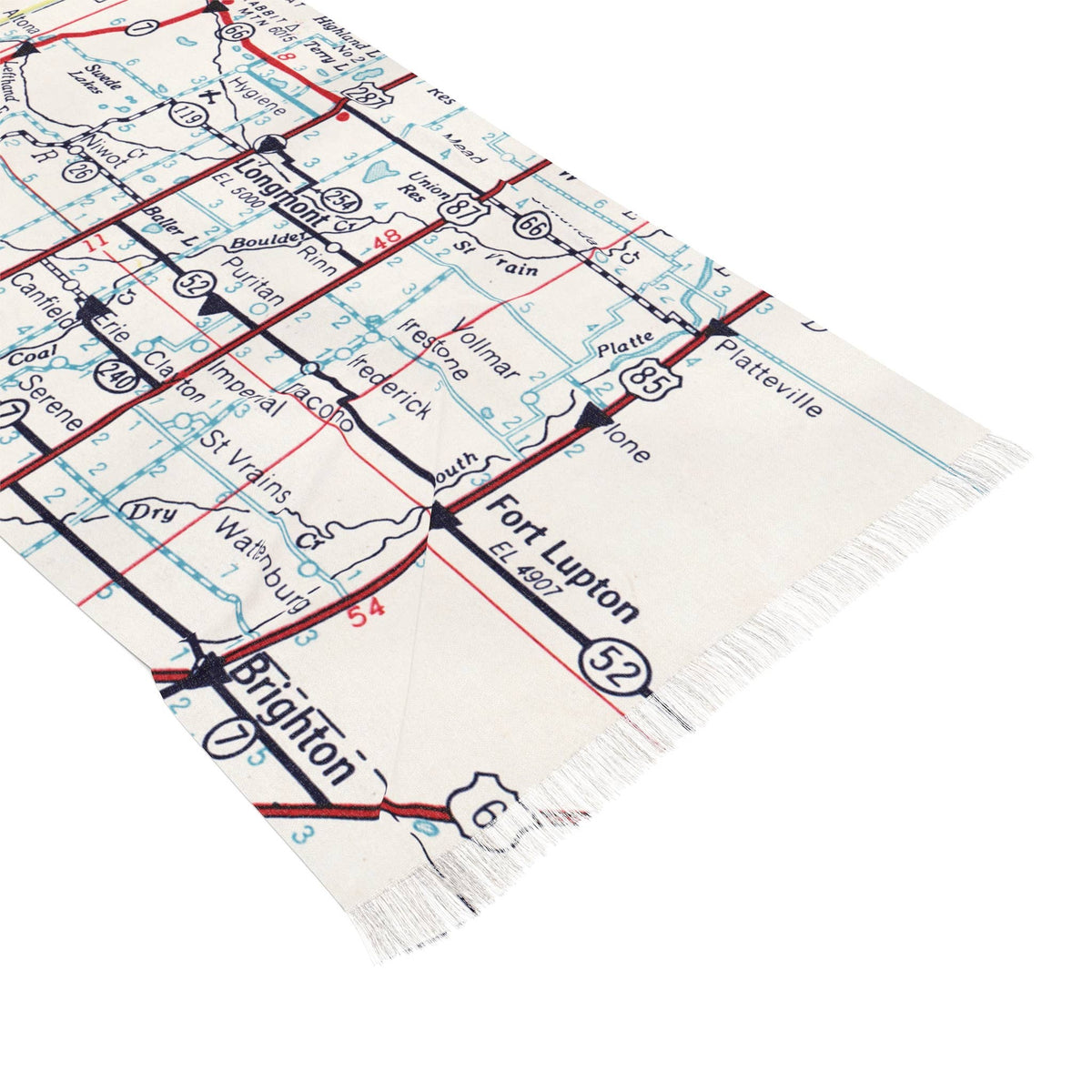 Niwot Colorado Map Travel Scarf