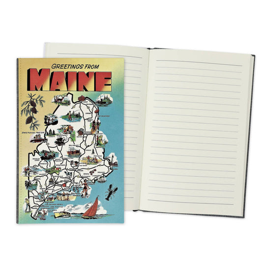 Maine Vintage Map Travel Journal