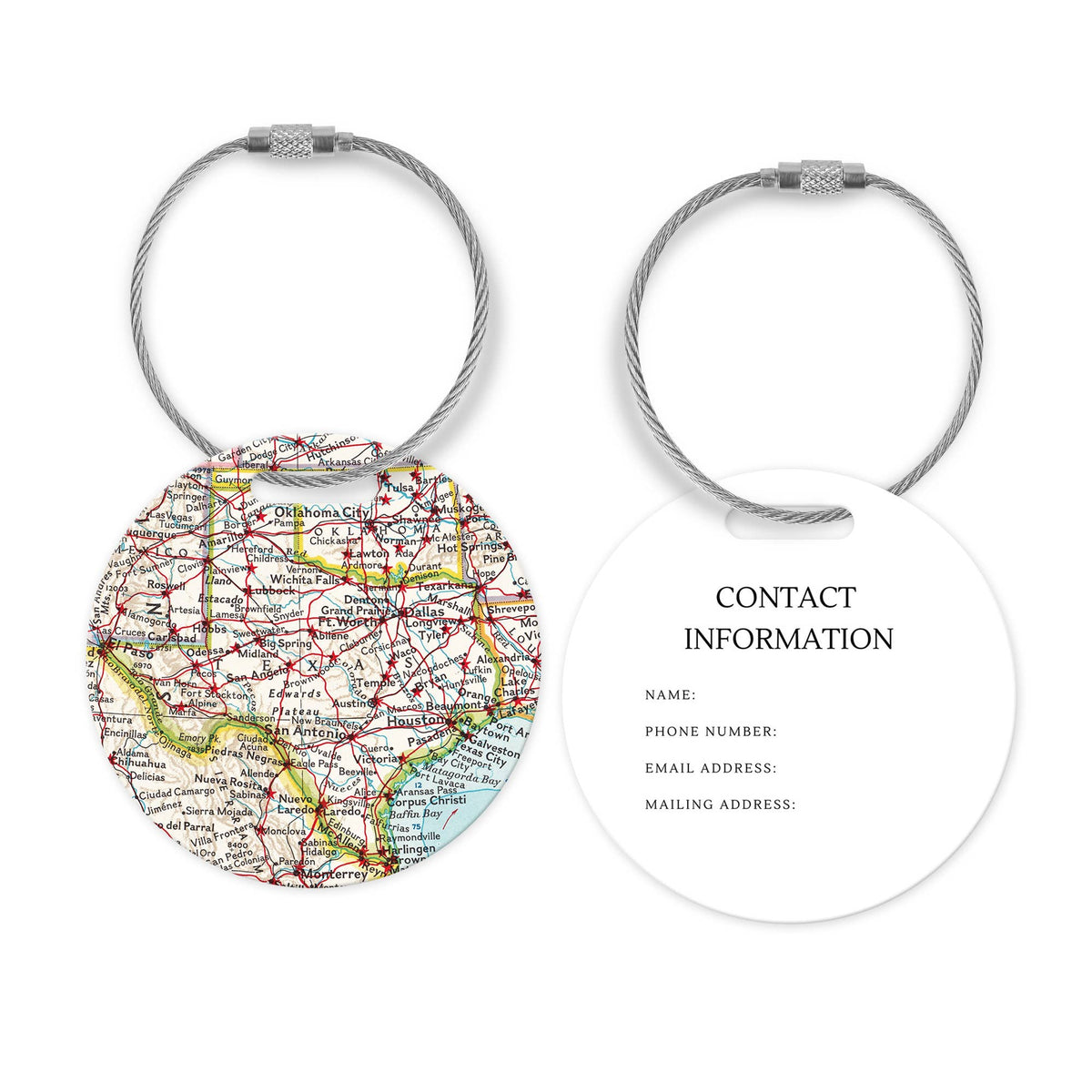 Texas Map Luggage Tag and Handle Wrap view 2