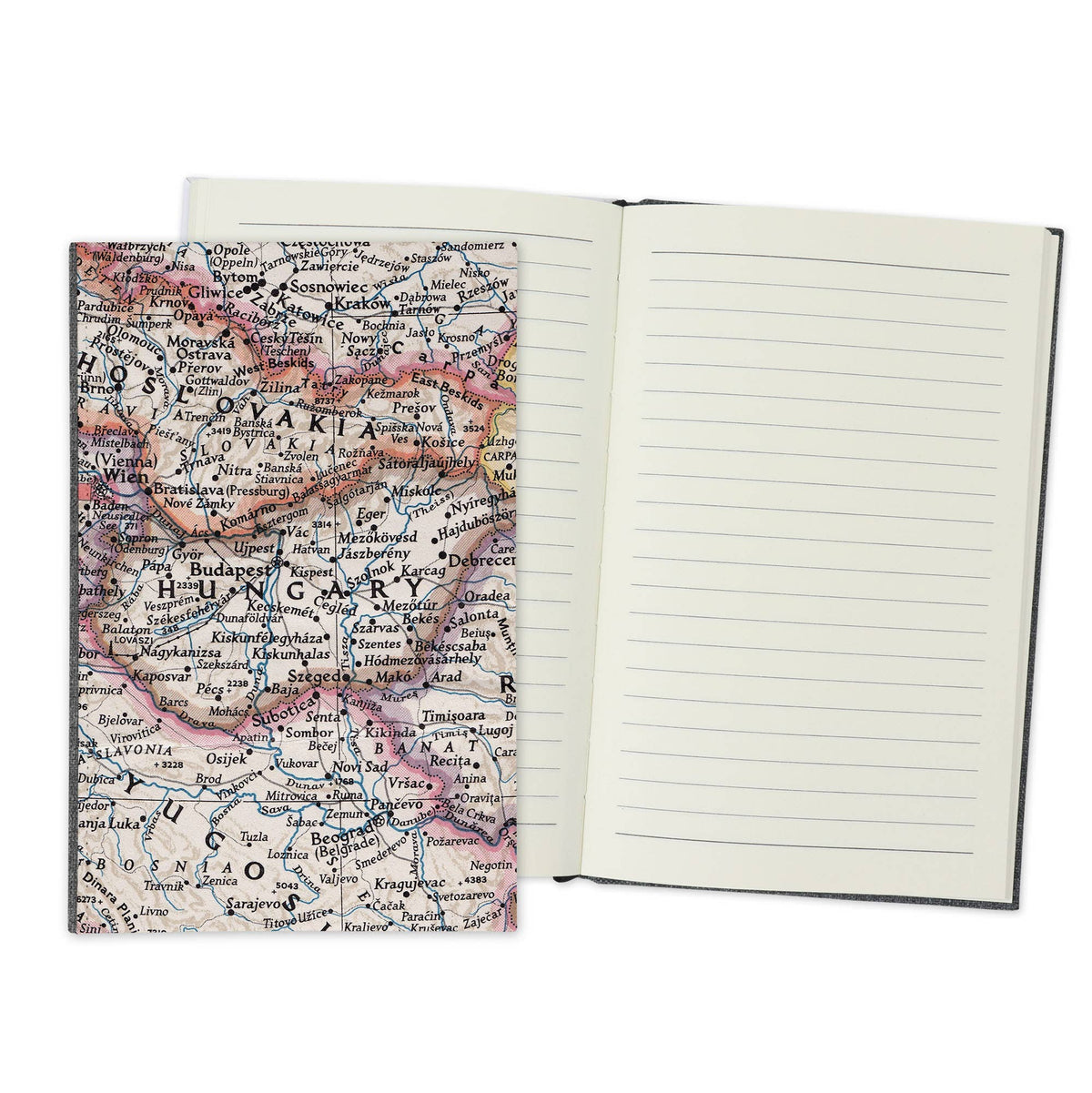 Hungary Vintage Map Travel Journal