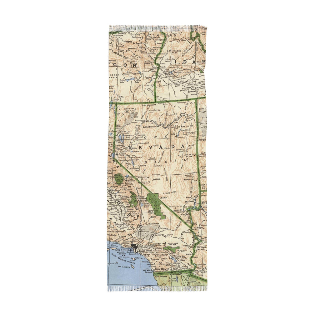 Nevada Map Travel Scarf view 2
