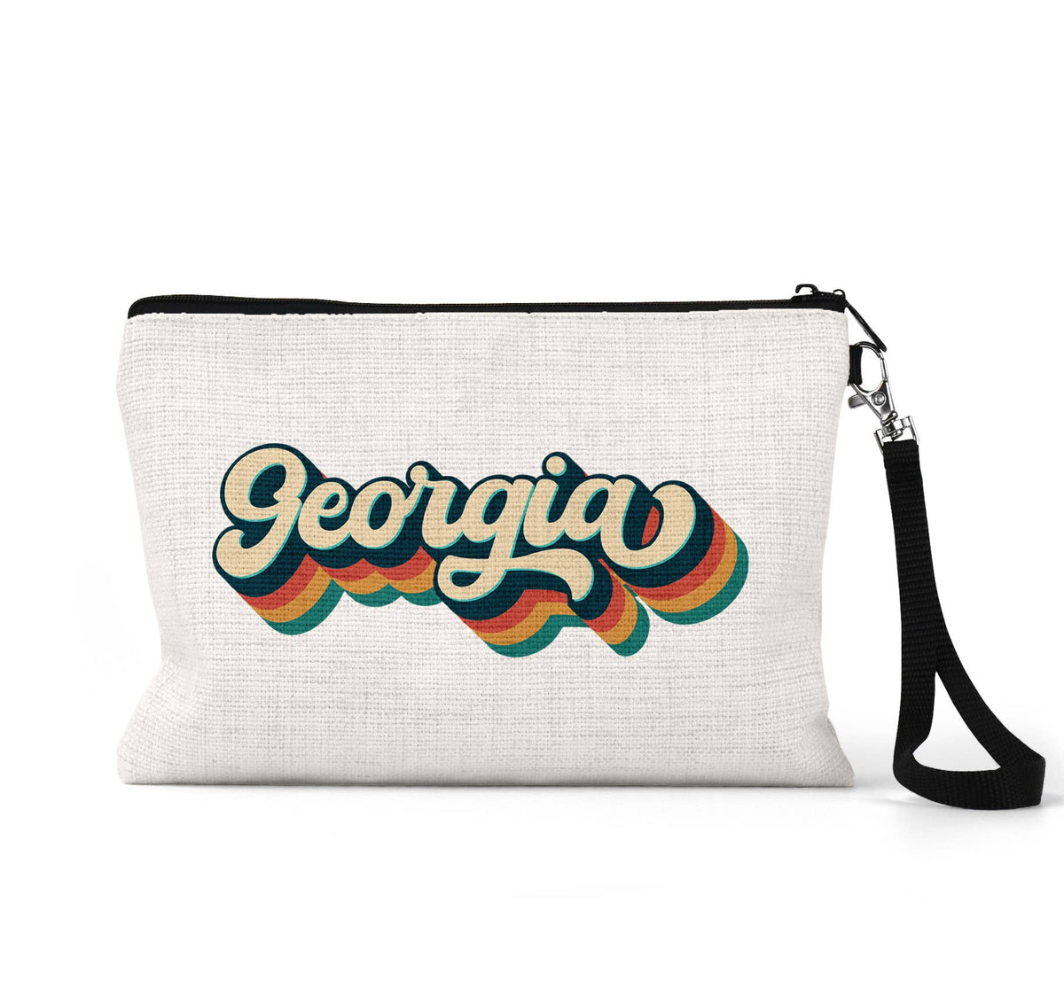 Georgia retro wristlet travel pouch