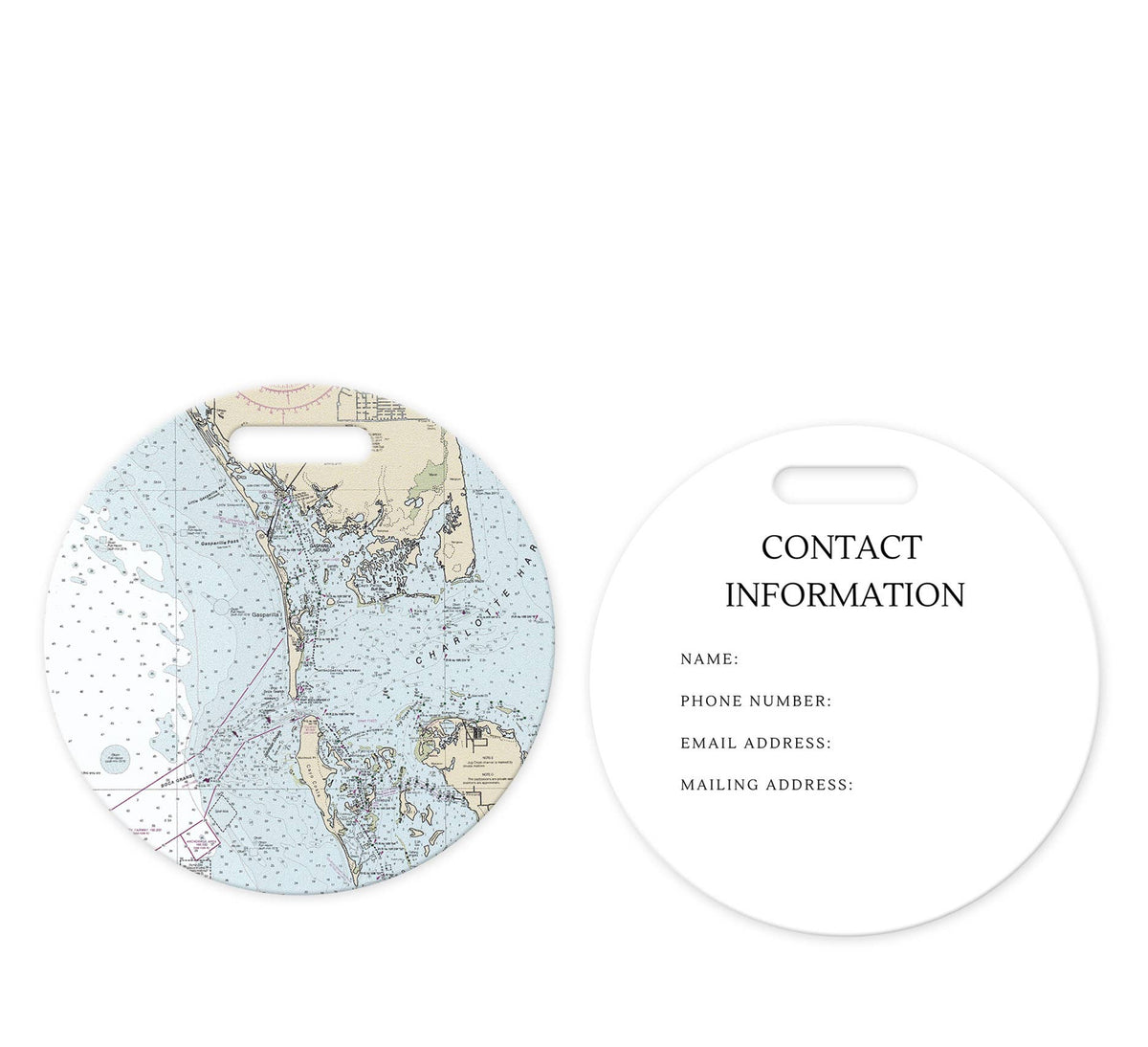 Boca Grande Florida Map Luggage Tag