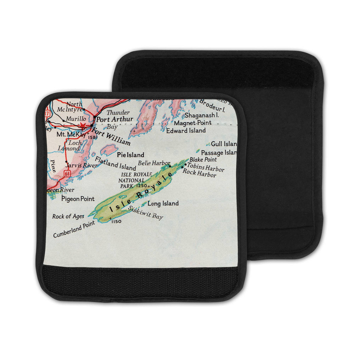 Isle Royale National Park Map Luggage Tag and Handle Wrap view 3