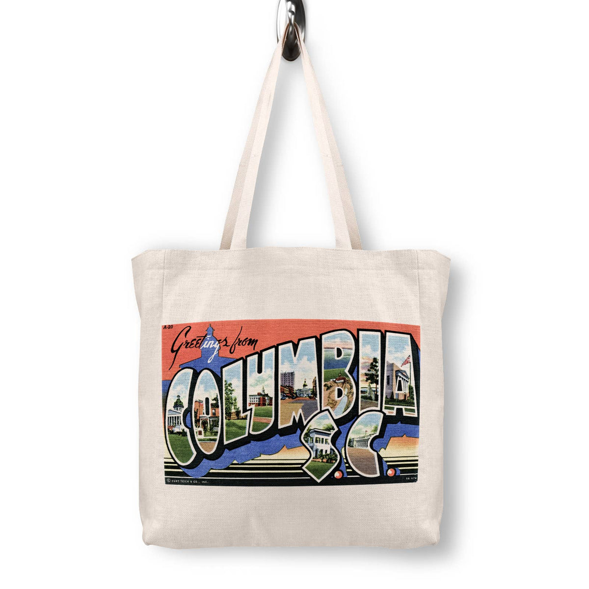 Columbia South Carolina Vintage Postcard Canvas Tote Bag