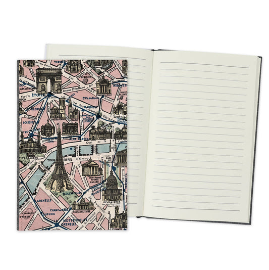 Paris France Vintage Map Travel Journal