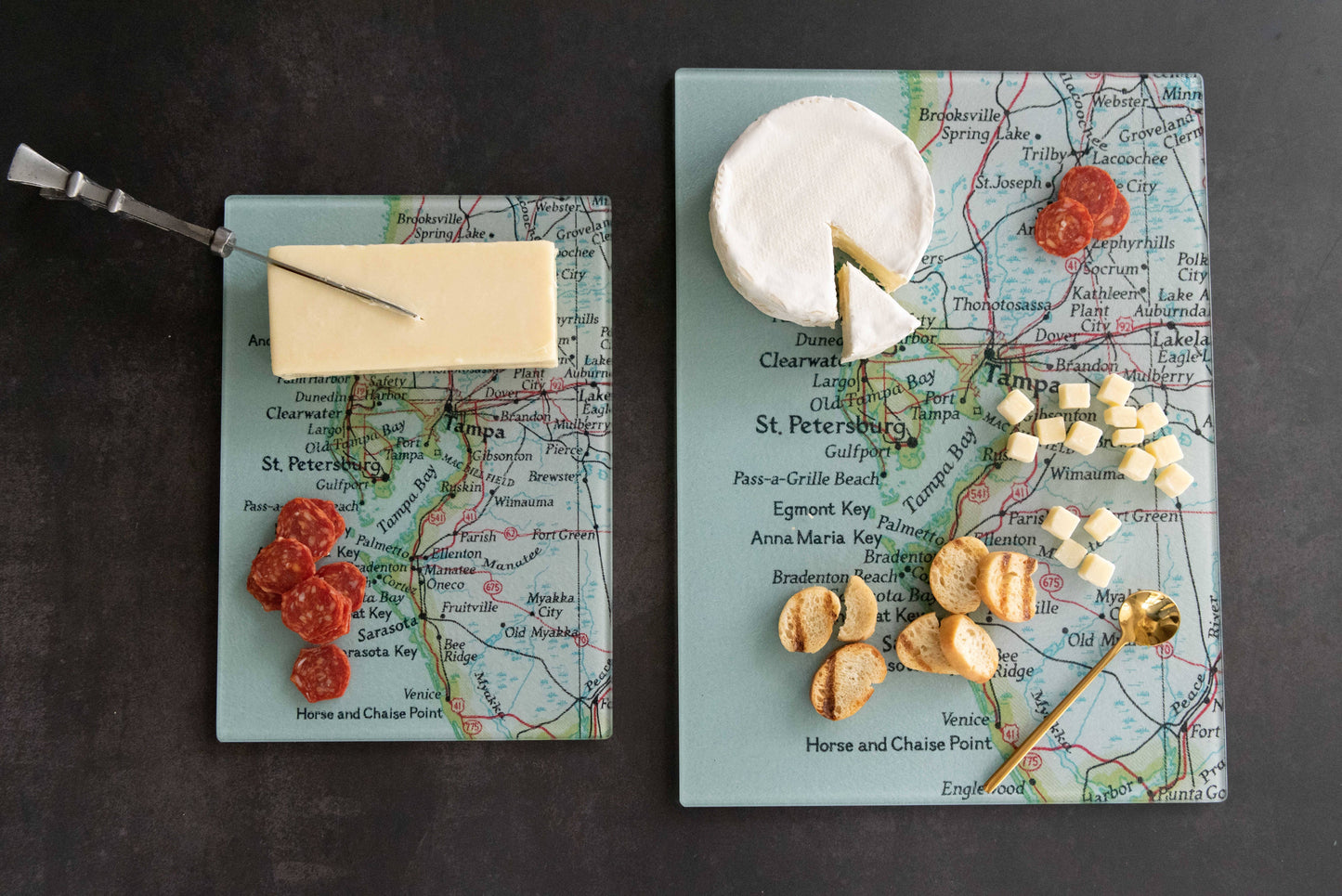 Tampa Florida Map Cutting Board | Travel Gift | Kitchen Decor