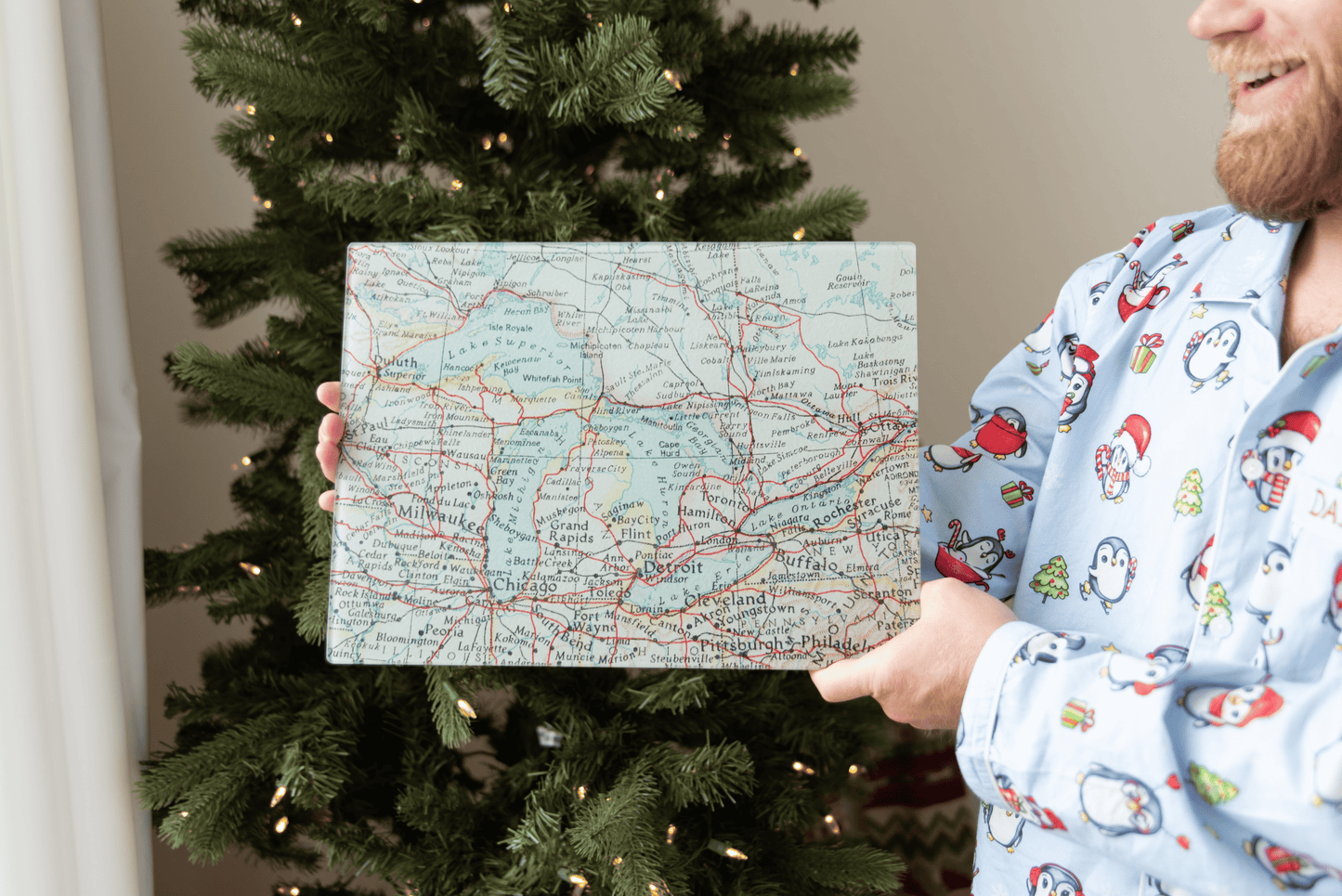 Tacoma Washington Map Cutting Board | Travel Gift | Kitchen Decor